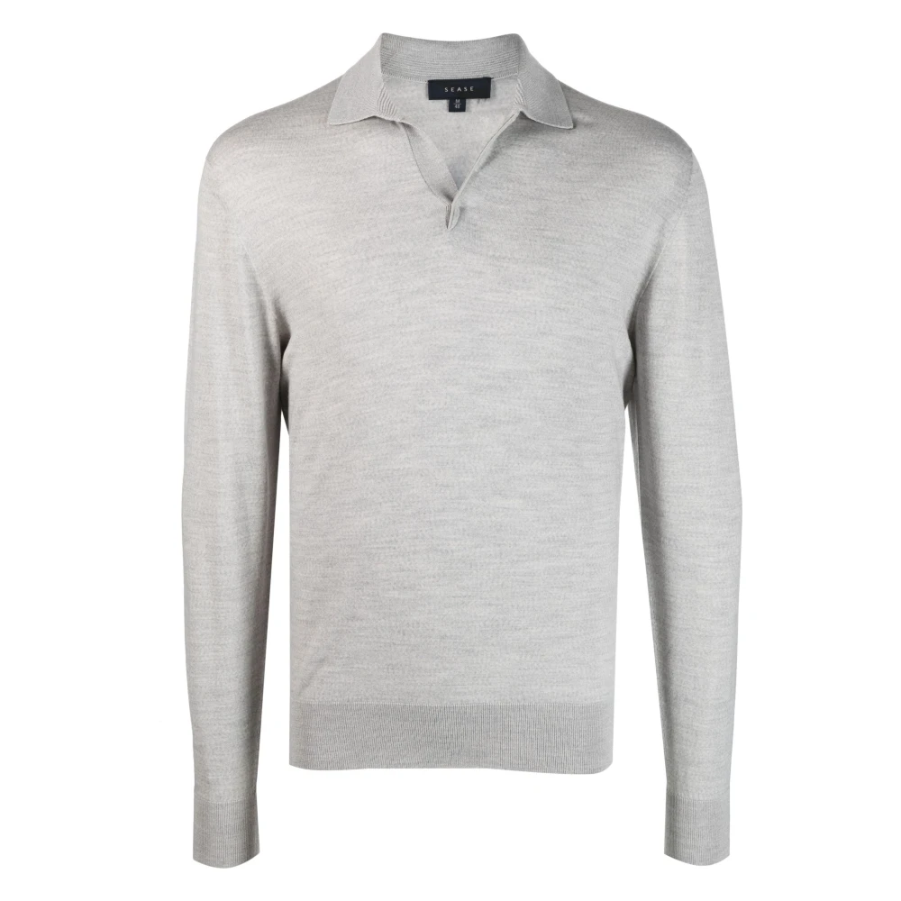 Sease Wollen Polo Shirt Gemaakt in Italië Gray Heren