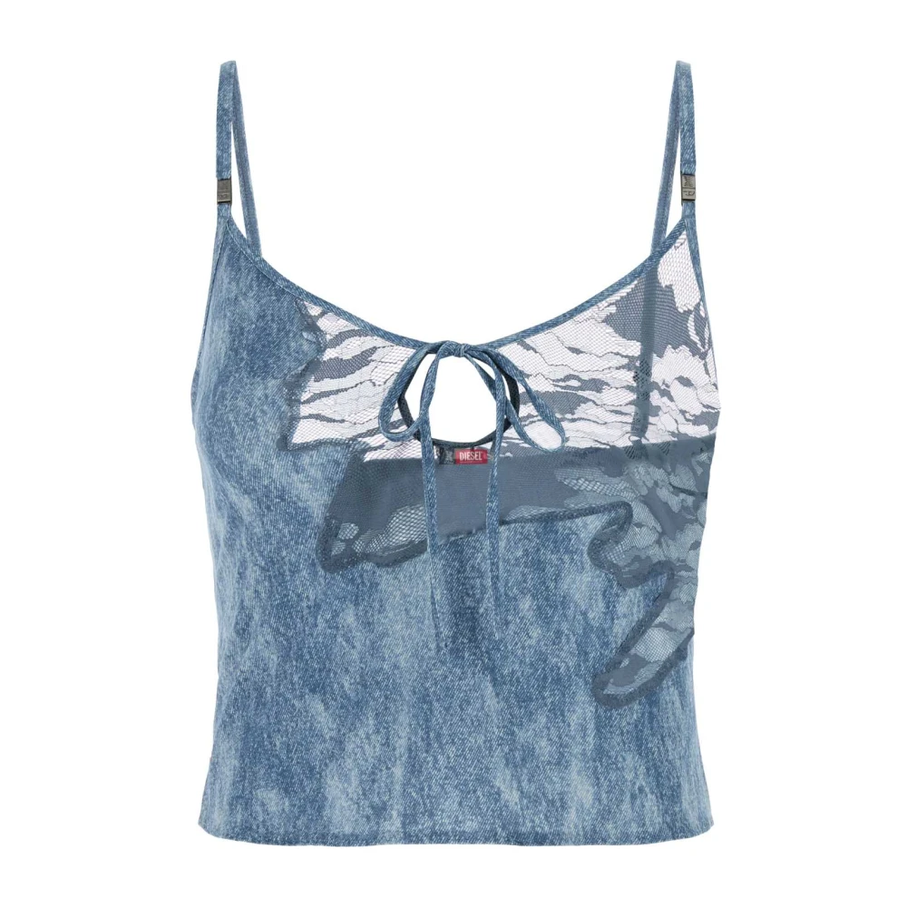 Diesel Gedrukte Savage X Fenty Cami Tank Top Blue Dames