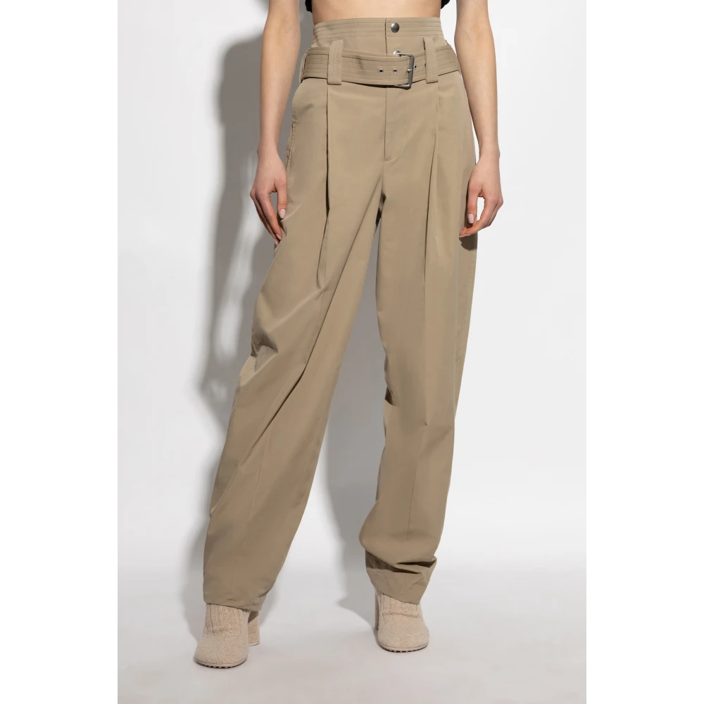 Bottega Veneta Hoge taille broek Beige Dames