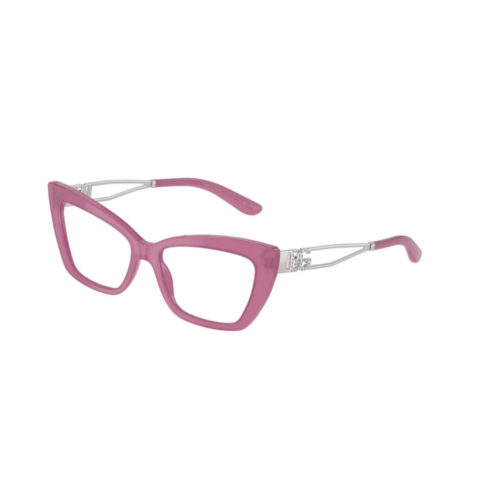Dolce & Gabbana Geometrische Roze Cat-Eye Bril Pink Dames