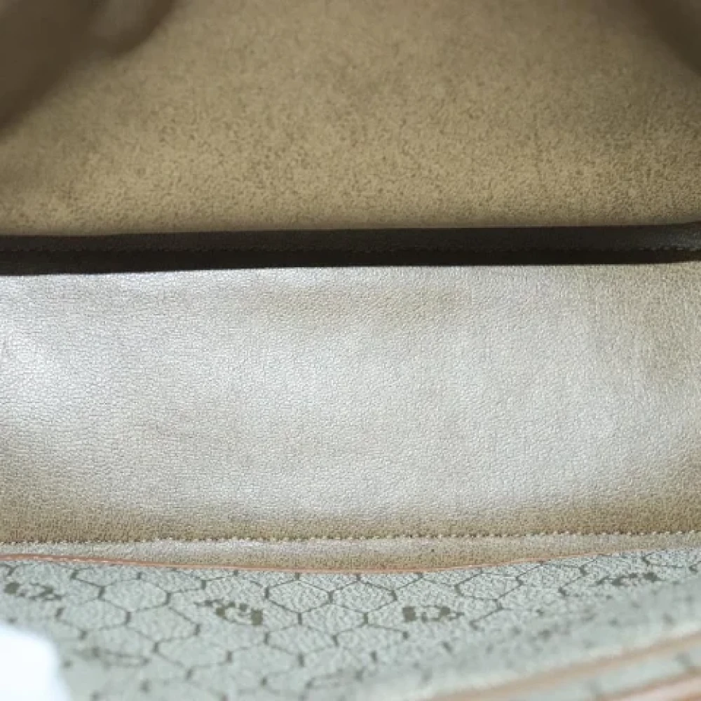 Dior Vintage Pre-owned Leather handbags Beige Dames