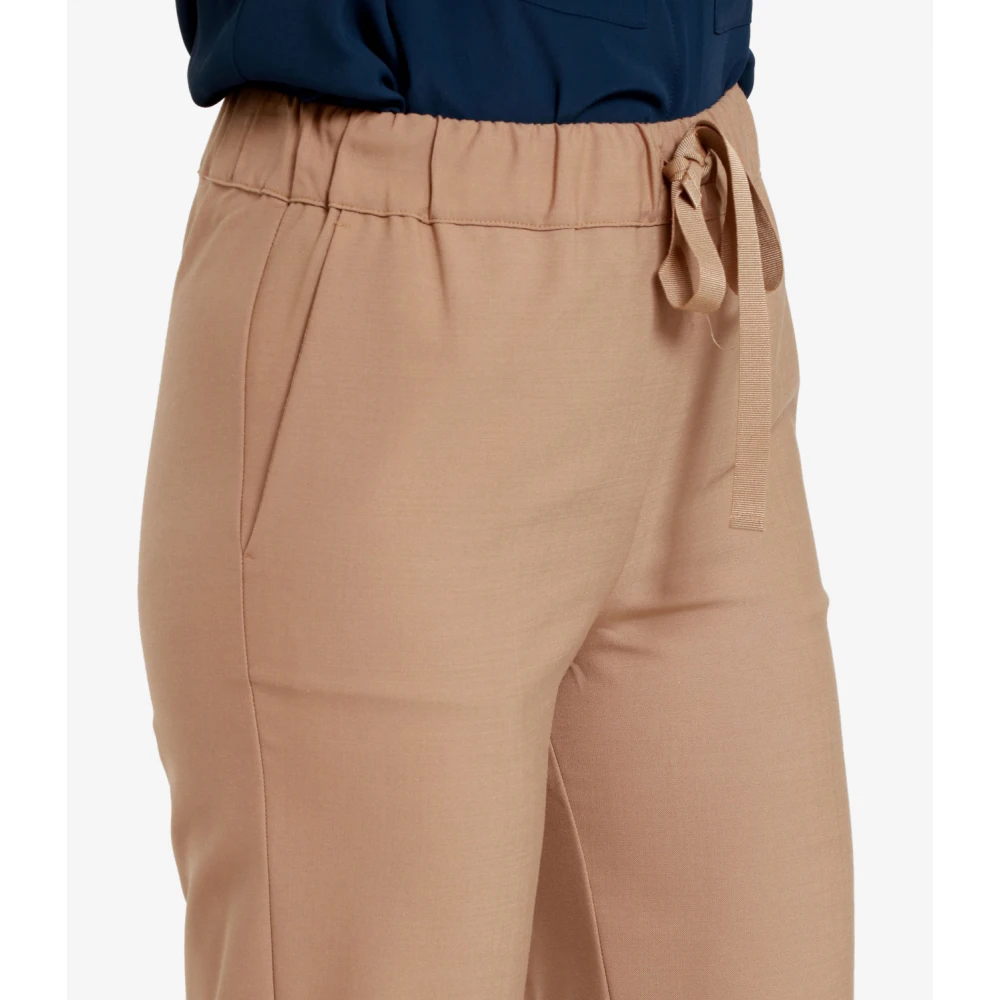 Semicouture Wollen Broek Zand Beige Dames