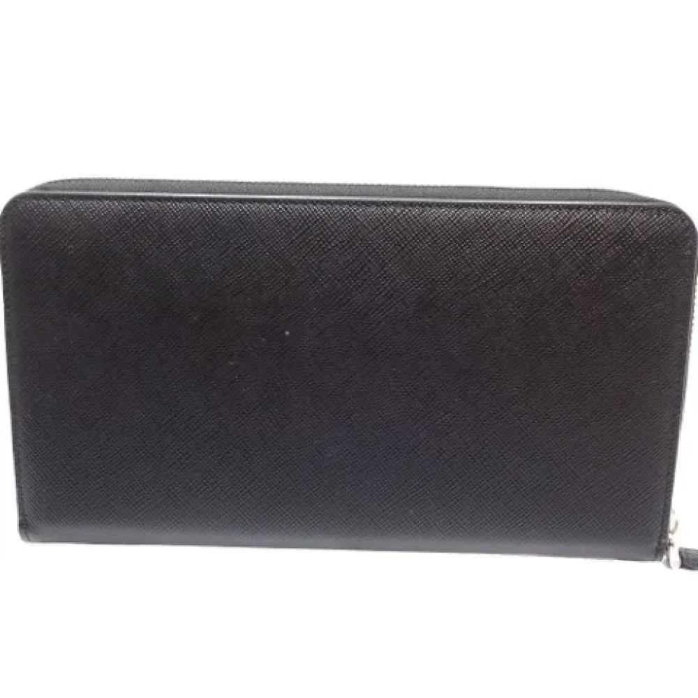 Prada Vintage Pre-owned Leather wallets Black Dames