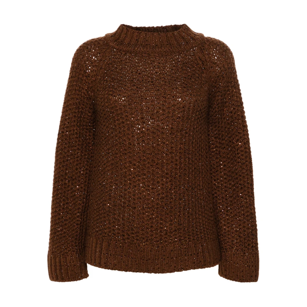 Ermanno Scervino Stijlvolle Sweater met Uniek Ontwerp Brown Dames