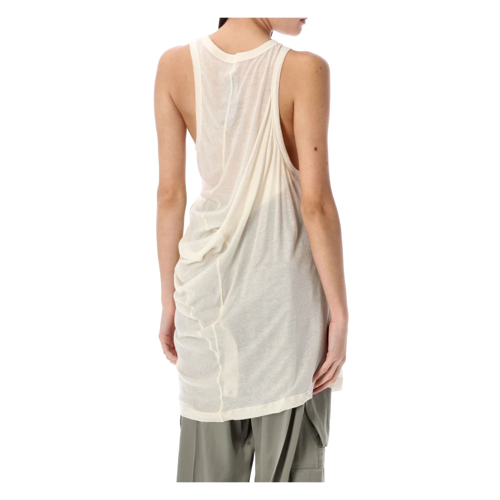 Rick Owens Anthem Tank Beige Dames