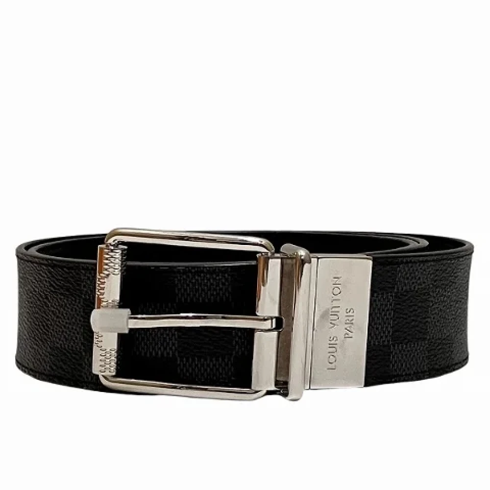 Louis Vuitton Vintage Pre-owned Canvas belts Black Heren