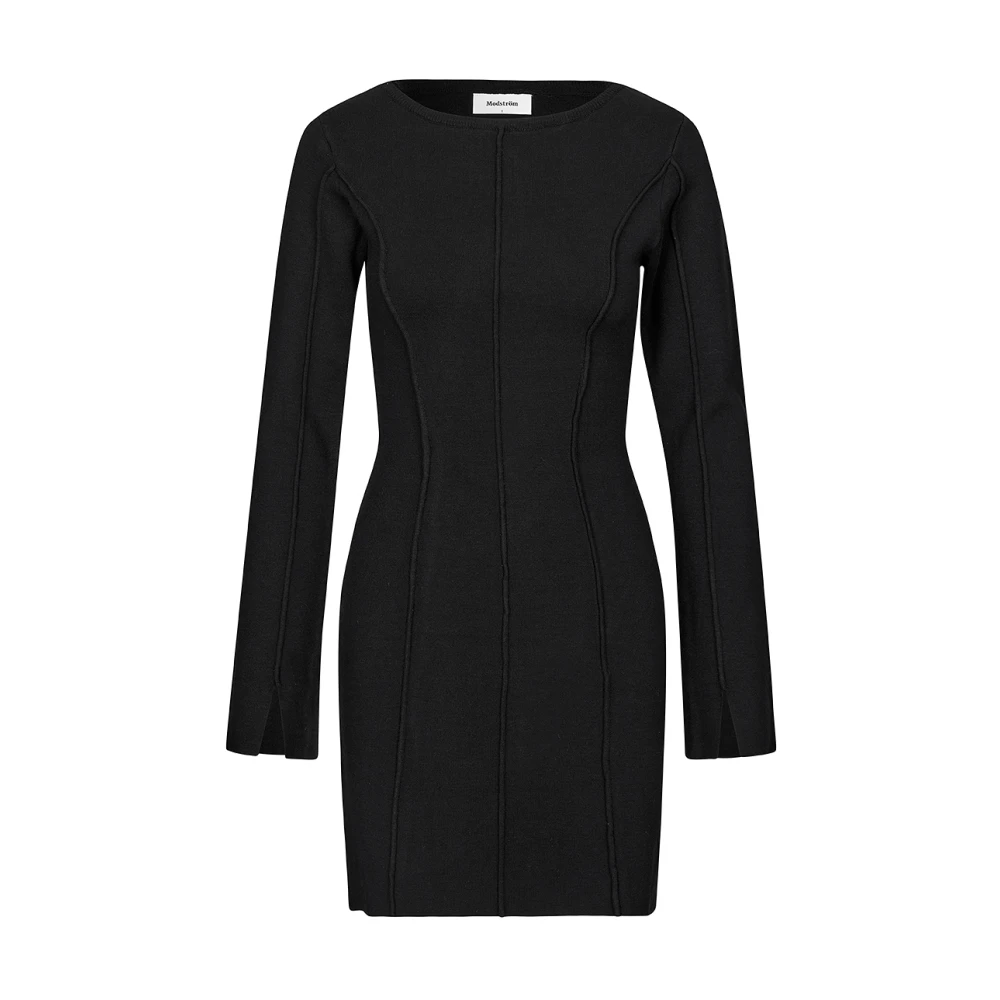 Modström Kaito Jurk met Gespleten Mouwen Black Dames