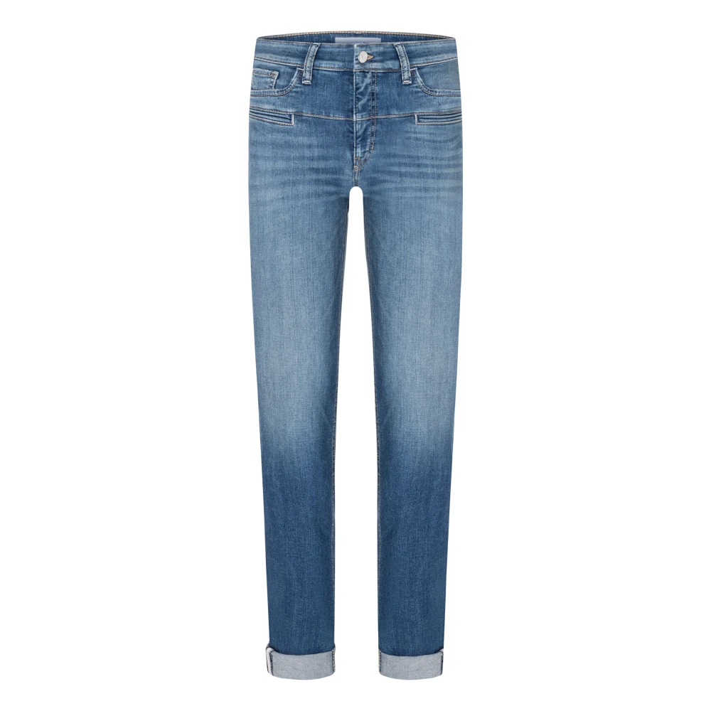Cambio Women's Blue Pearlie Slim-Fit Jeans