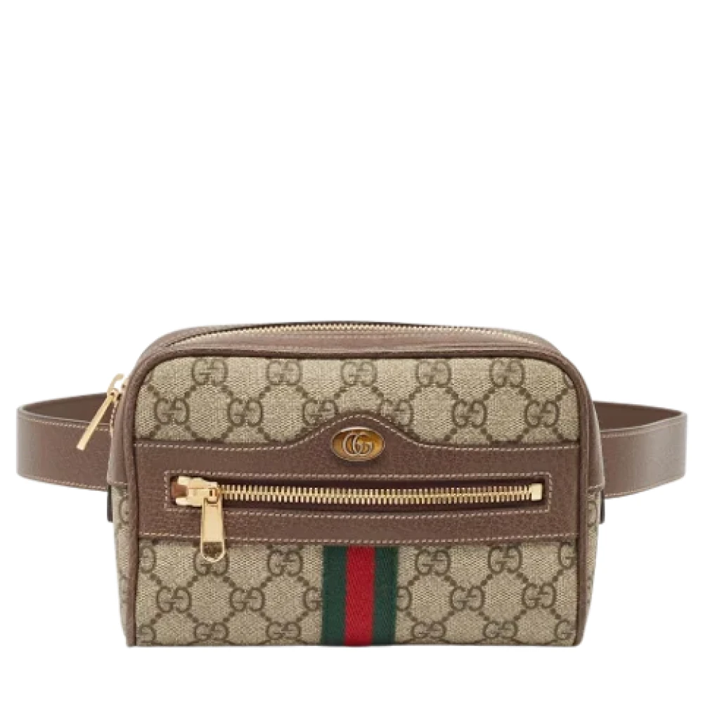 Gucci Vintage Pre-owned Leather handbags Beige Dames