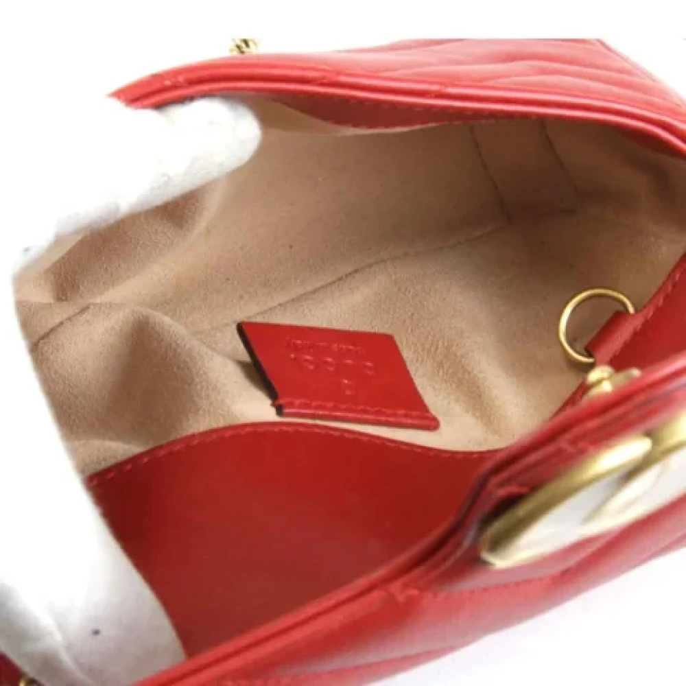 Gucci Vintage Pre-owned Leather gucci-bags Red Dames