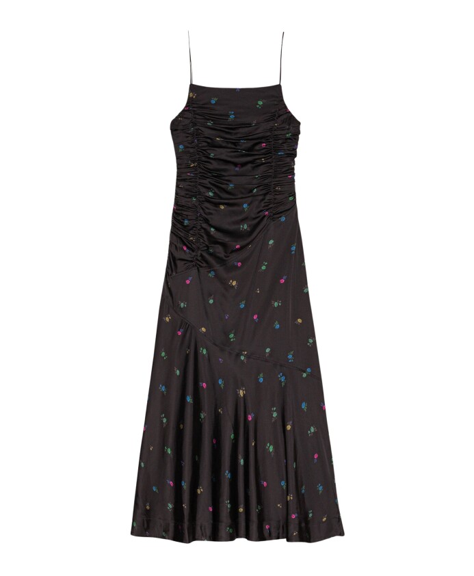 robe-asymetrique-noire-a-fleurs-et-fronces