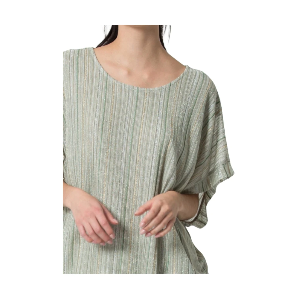 Kocca Korte Mouw Blouse Green Dames