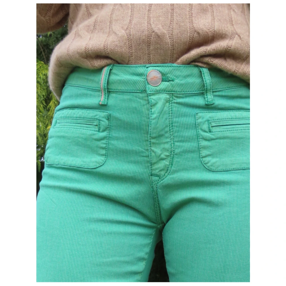 Islow Clara Gestreepte Broek Green Dames