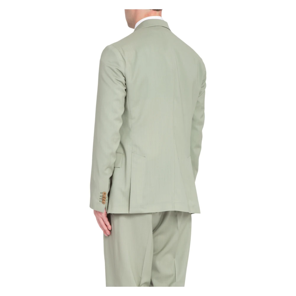Costumein 1-knoops wollen blazer in 7007 Green Heren