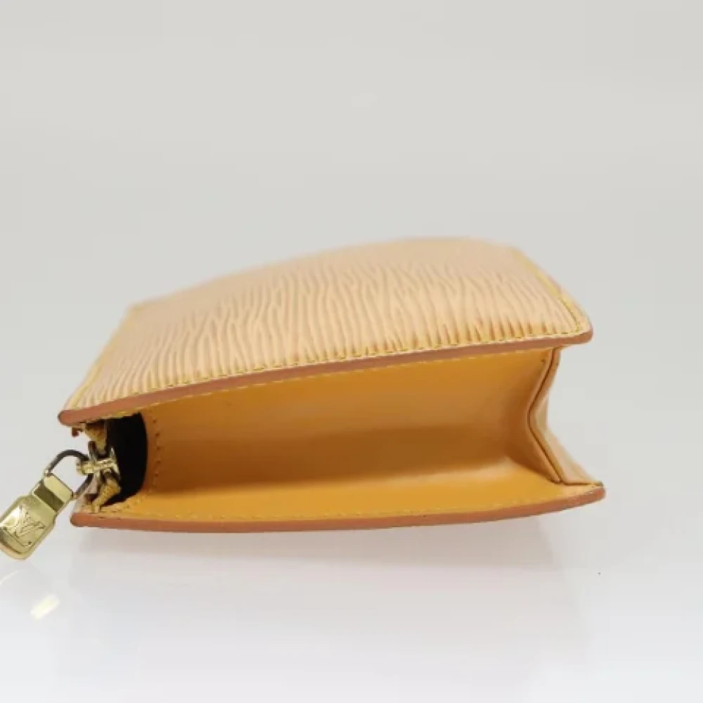 Louis Vuitton Vintage Pre-owned Leather pouches Yellow Dames