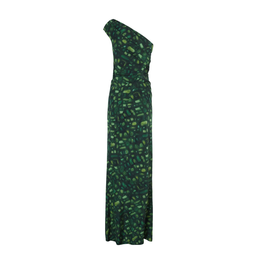 Cortana Nicky asymmetrische zijden jurk in sonora print Green Dames
