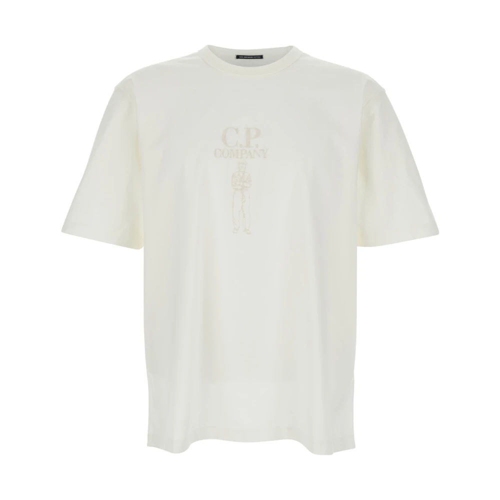 C.p. Company Men's White T-Shirts, Xl, Crewneck T-Shirt