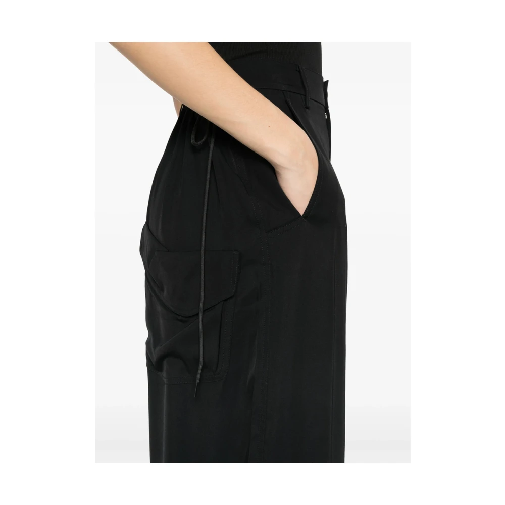 Y-3 Zwarte broek met elastische tailleband Black Dames