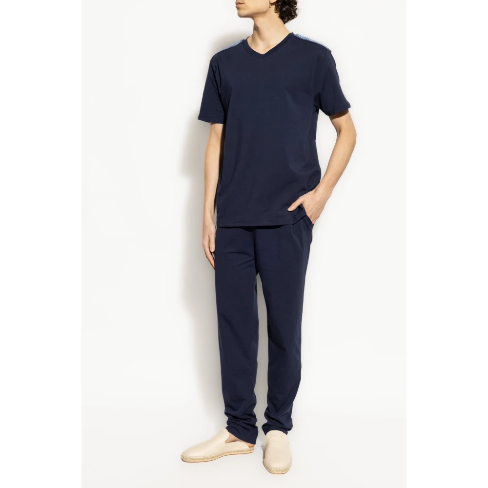 Moschino Pyjama's met logo Blue Heren