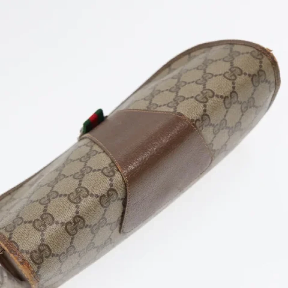 Gucci Vintage Pre-owned Leather clutches Beige Dames
