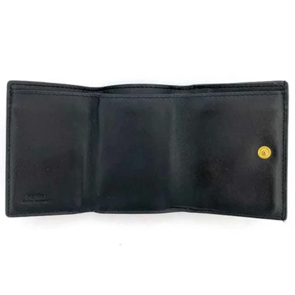 Fendi Vintage Pre-owned Leather wallets Black Dames