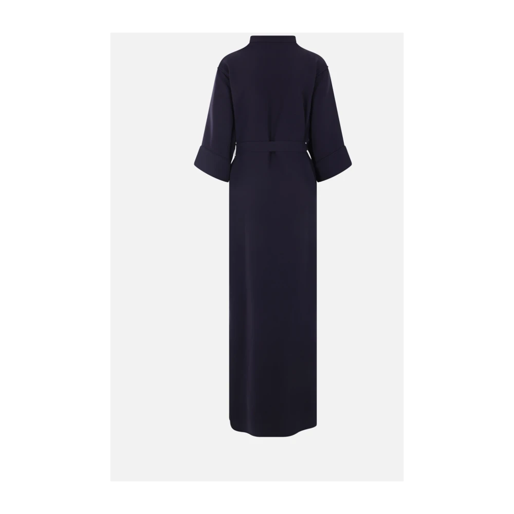 Valentino Garavani Blauwe Cady Couture Lange Jurk Blue Dames