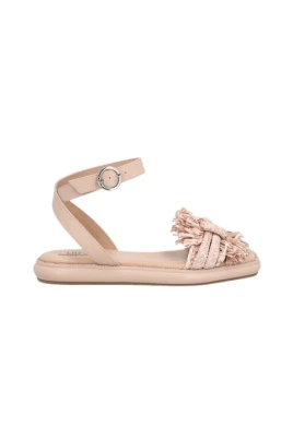 Torchon Flat Raffia Sandals
