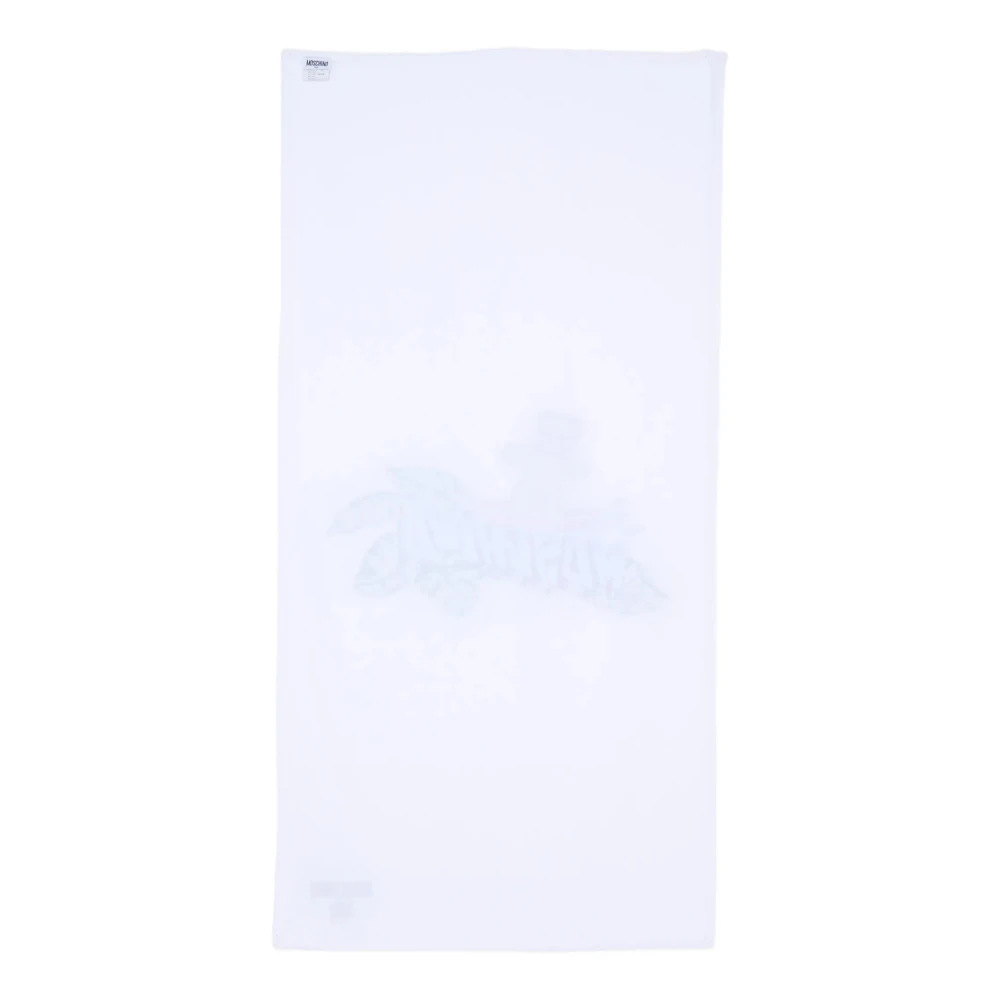 Moschino Vrouw Wit Teddy Bear Strandlaken