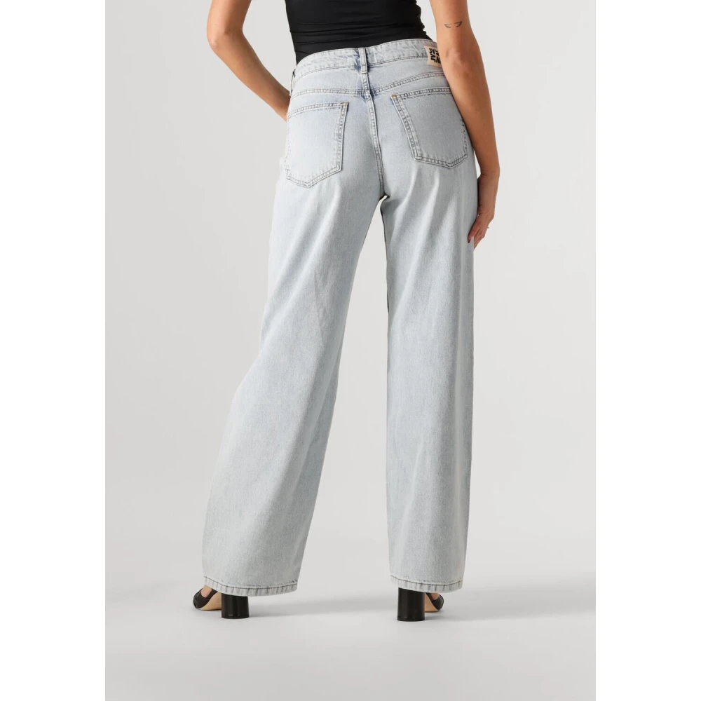Josh V Blauwe Dewi Dames Wide Leg Jeans Blue Dames