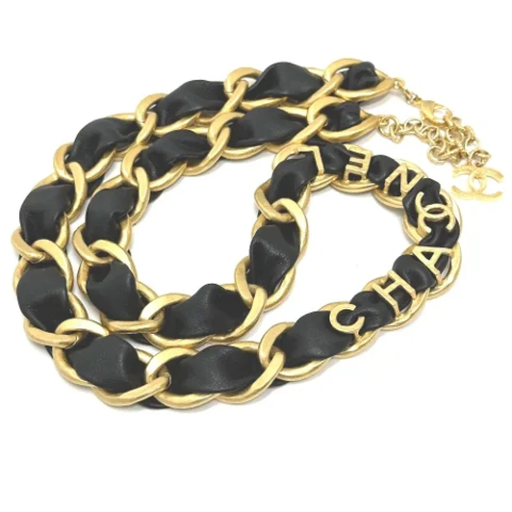 Chanel Vintage Pre-owned Leather belts Black Dames