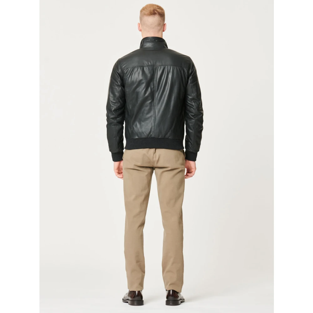 Stewart Stijlvolle Leren Jassen Collectie Black Heren