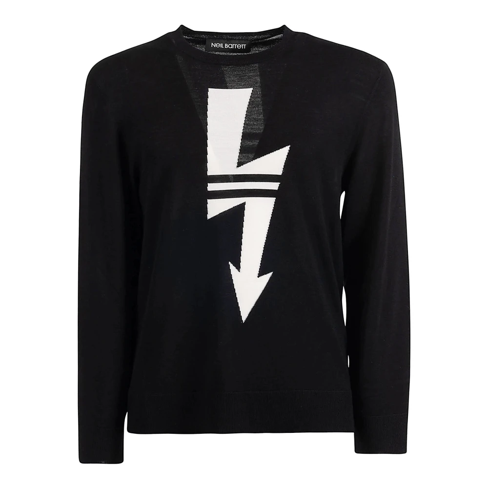 Neil Barrett Zwarte Arrow Sport Jumper Black Heren