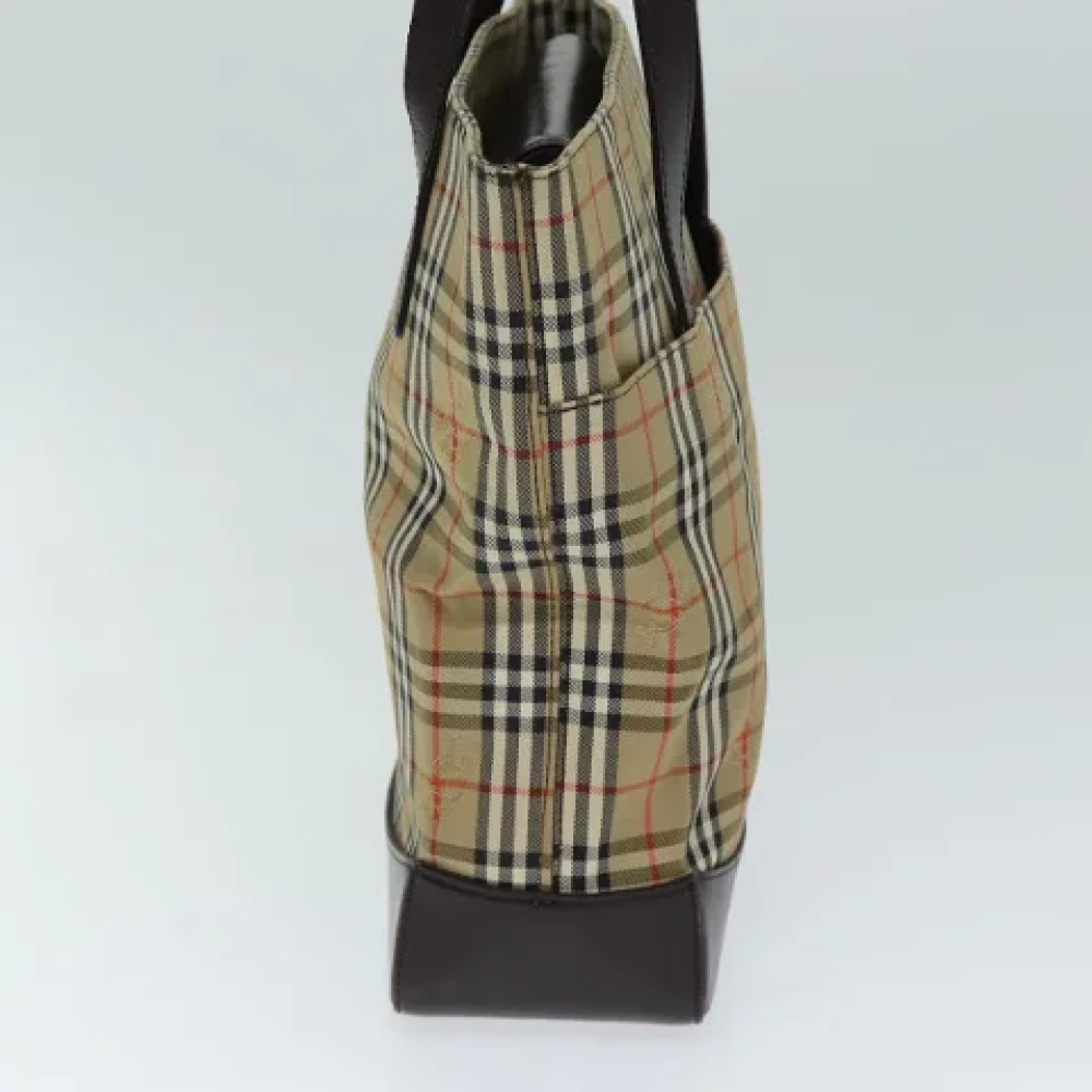Burberry Vintage Pre-owned Canvas shoulder-bags Beige Dames