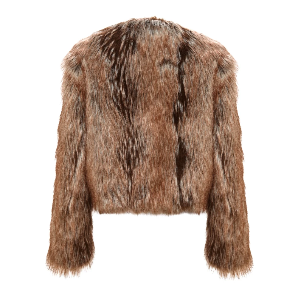 Cesare Gaspari Faux Fur & Shearling Jackets Brown Dames