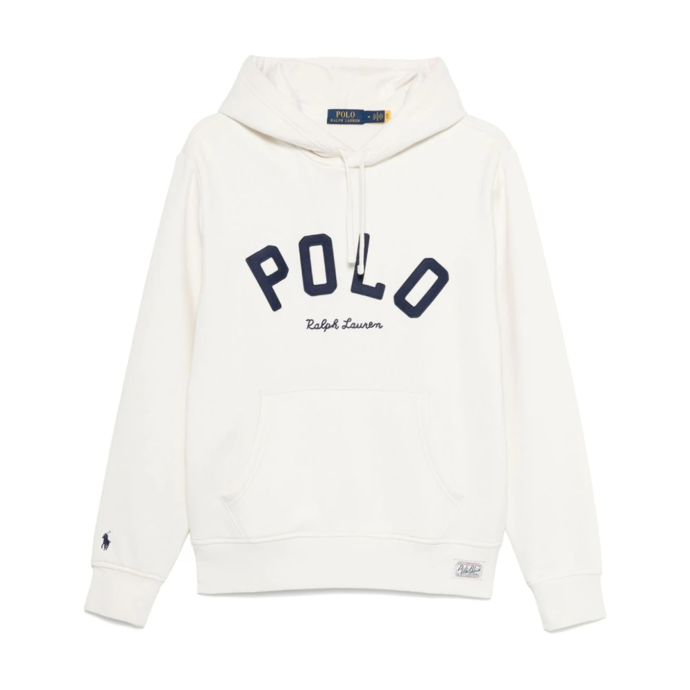 Polo Ralph Lauren Witte Sweatshirt Aw24 Stijlvol Logo Patch White Heren