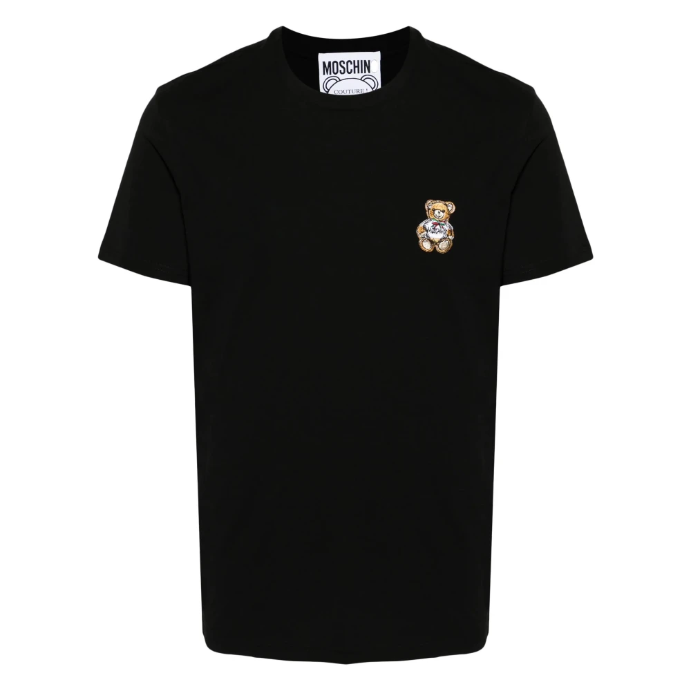 Moschino Geborduurde Beer T-shirts en Polos Black Heren