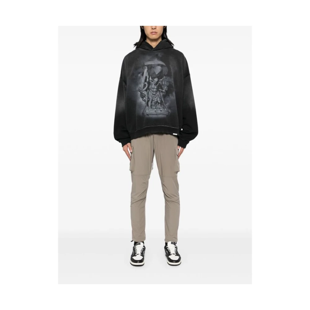 Represent Hoodie met logoprint Black Heren