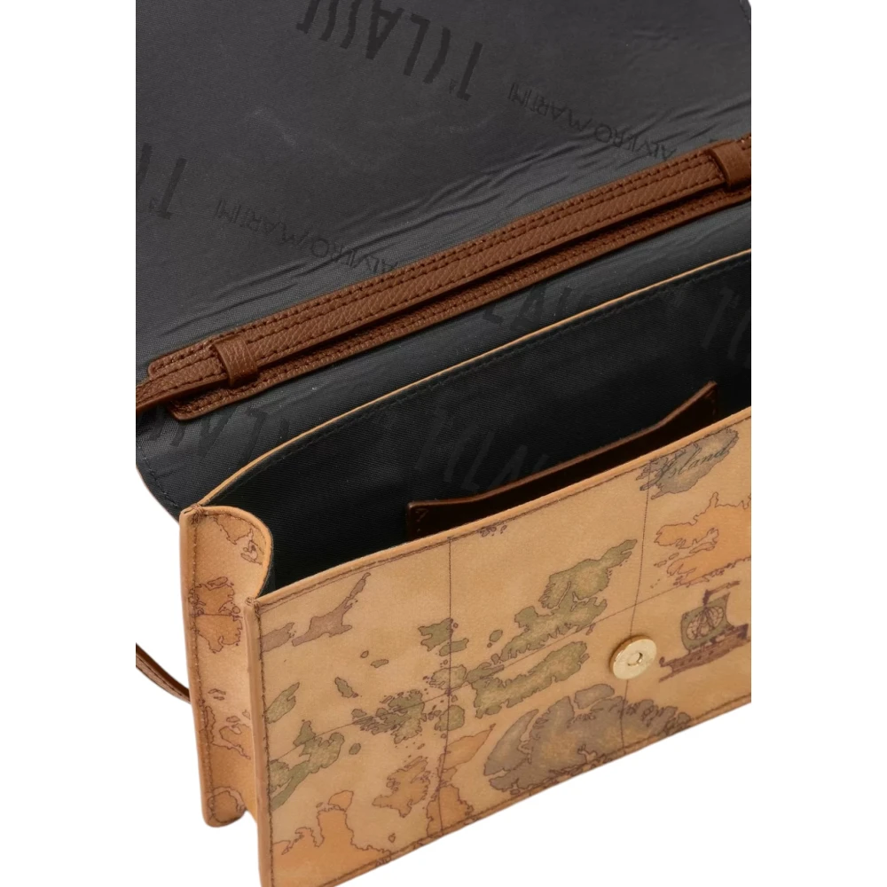 Alviero Martini 1a Classe 3D Geo Pochette Tas in Chestnut Brown Dames