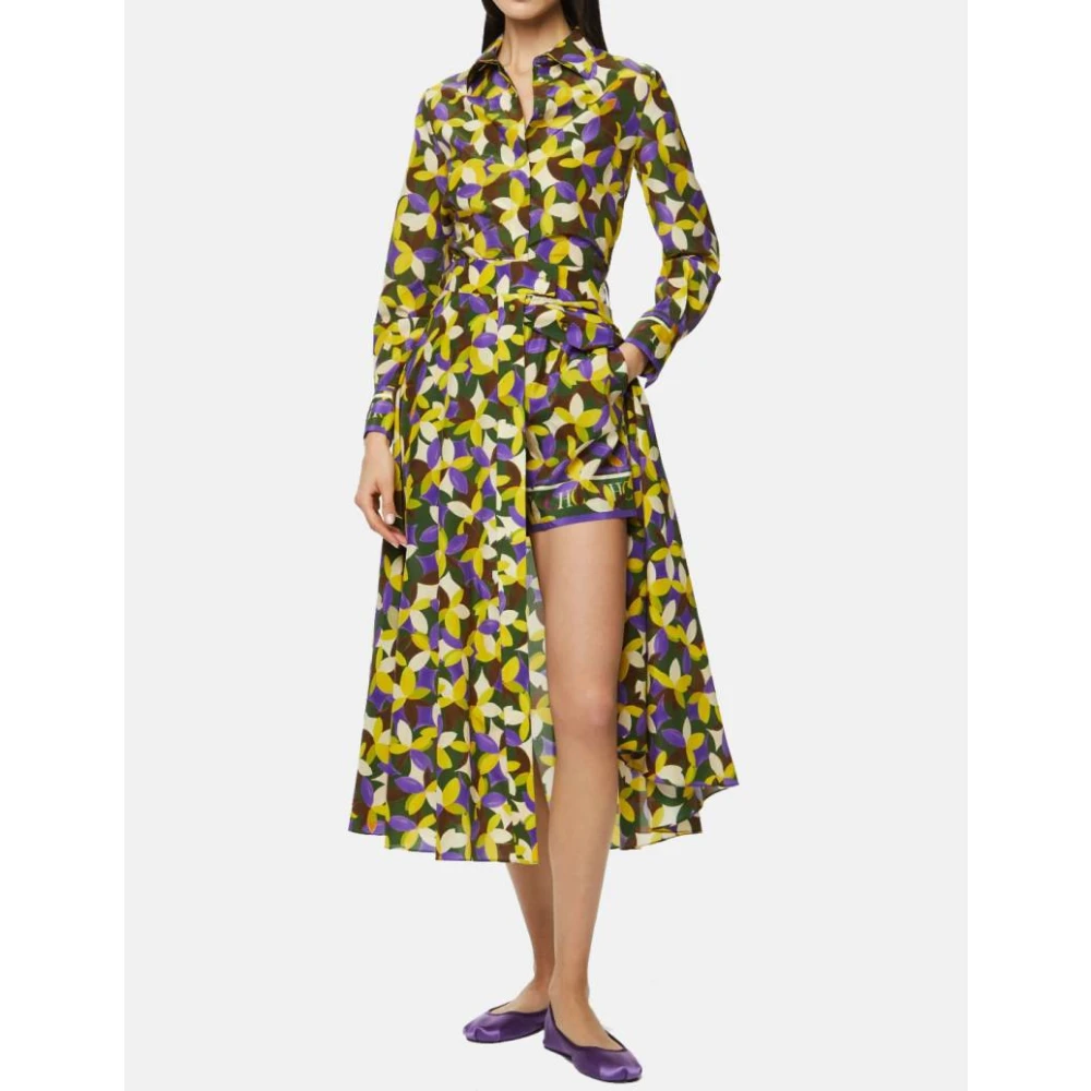Carolina Herrera Zijden Rok met Jasmine Print Multicolor Dames
