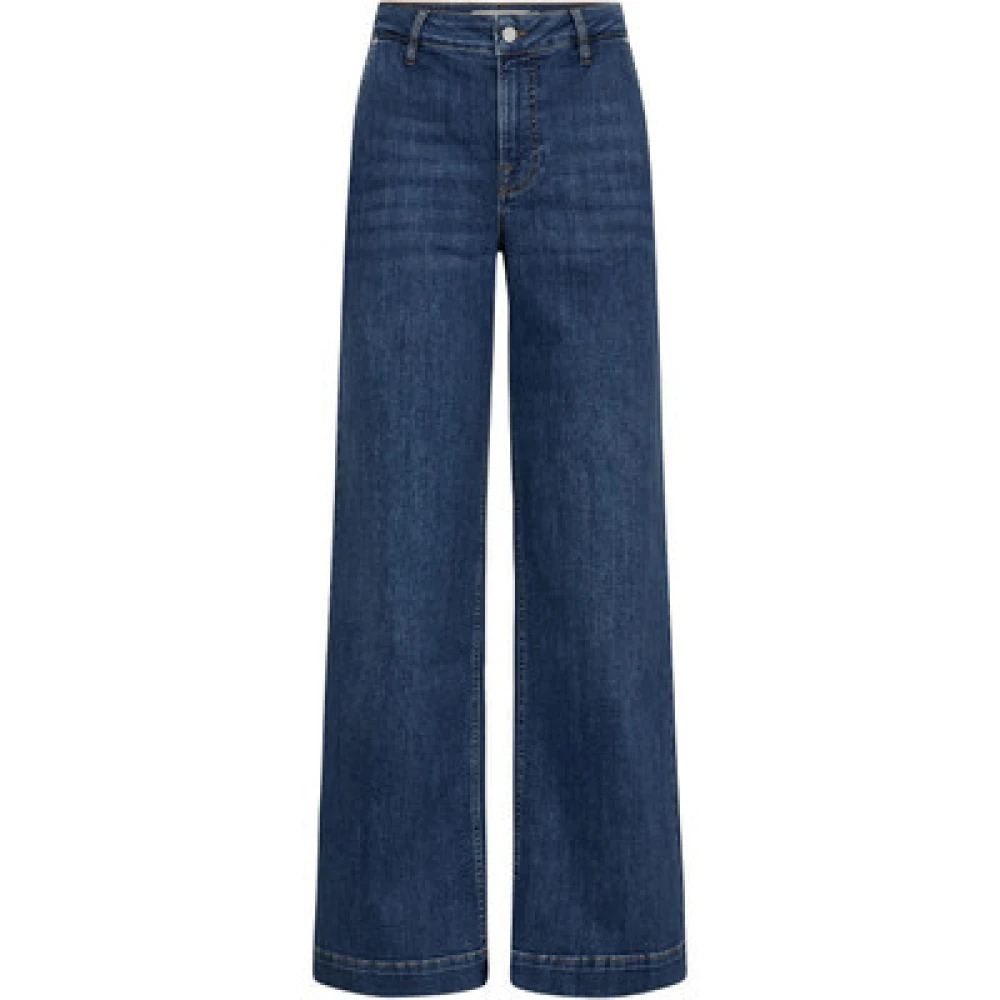 Blå Denim Jeans med Swan French Style