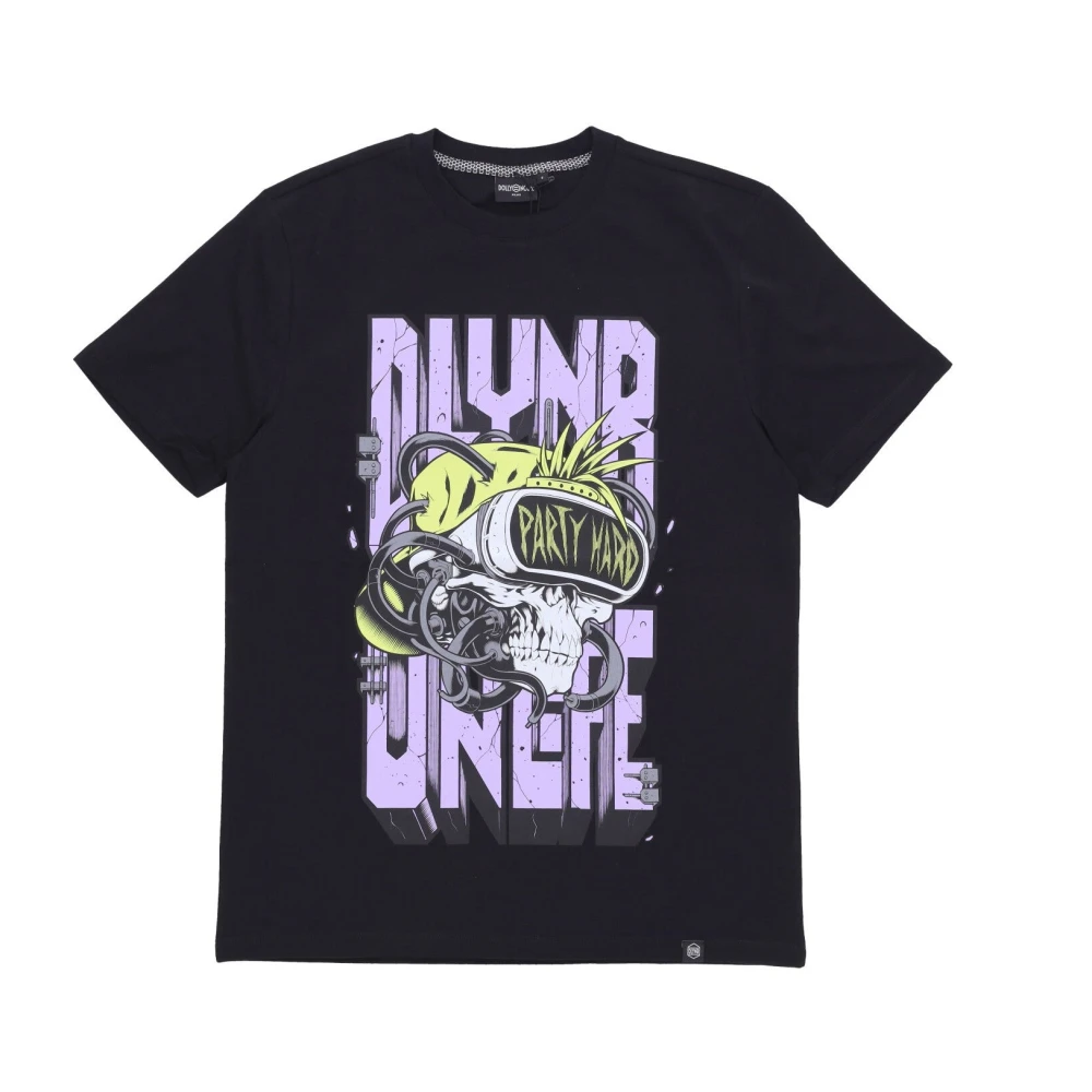 Dolly Noire Skull Party Hard Tee Zwart Black Heren