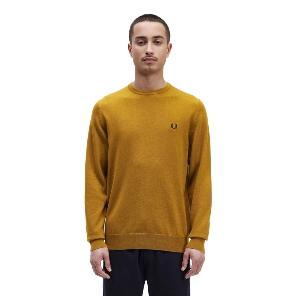 Fred Perry Klassieke Crew Neck Jumper Brown Heren
