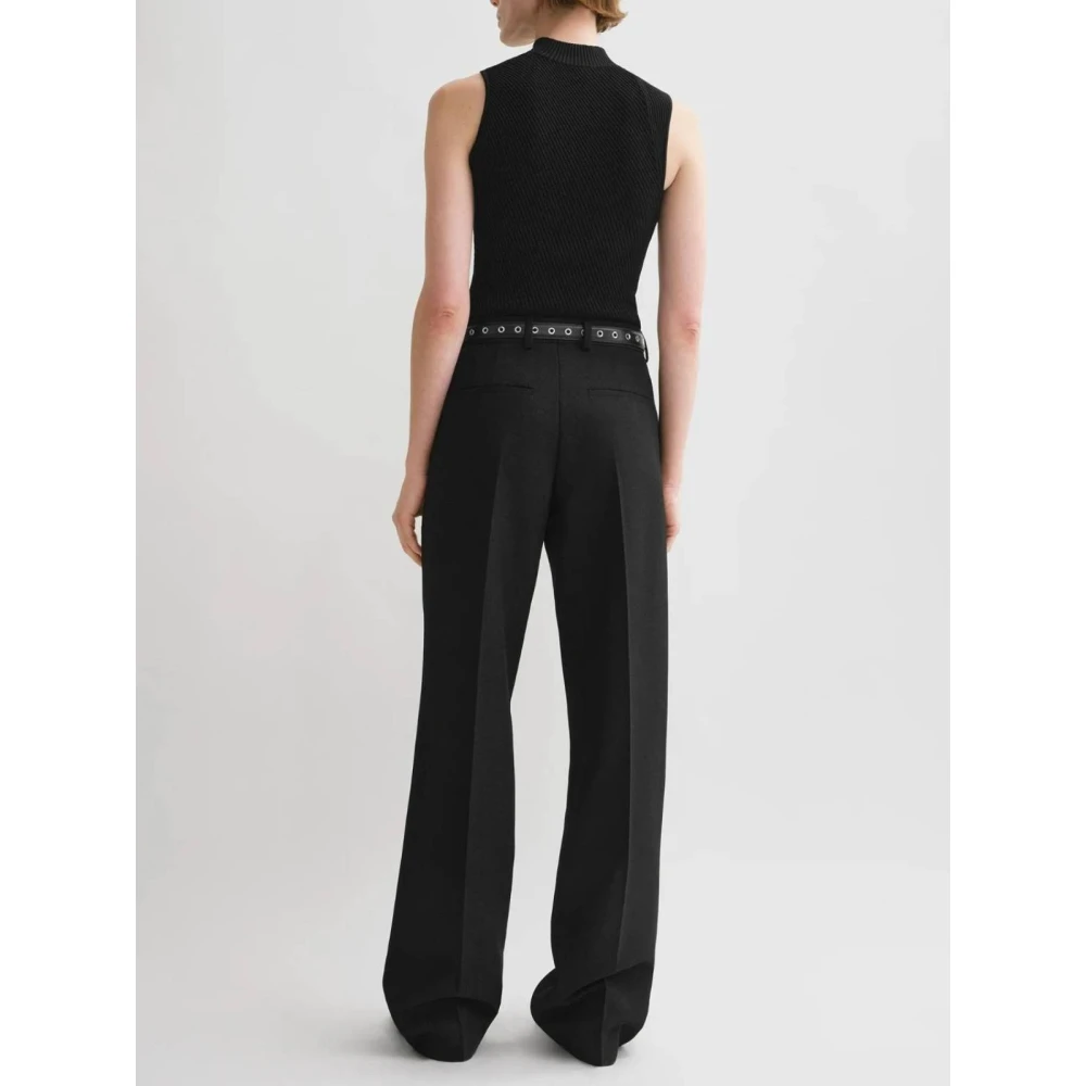 TotêMe Klassieke Wolblend Rechte Broek Black Dames
