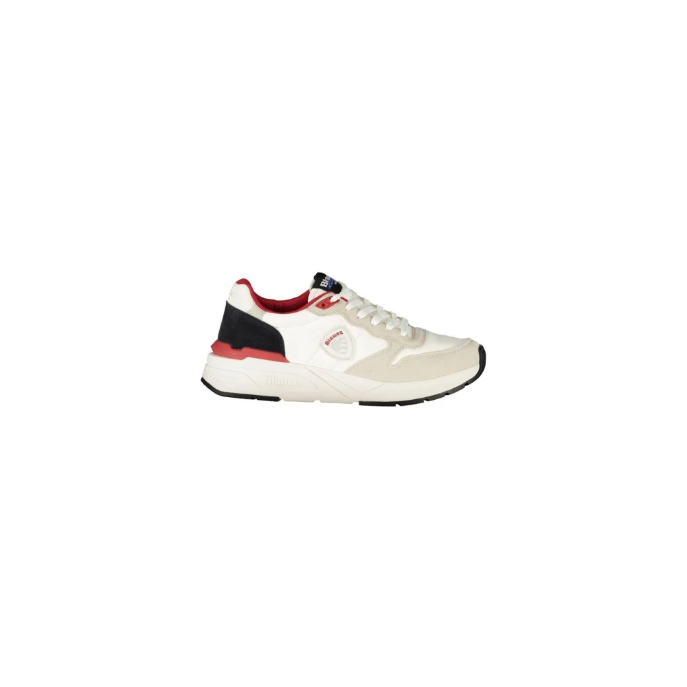 Blauer Rode Accent Sports Sneakers