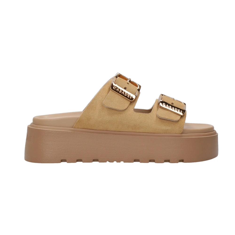 Casadei Vrouw Beige Schoenen Dames, 39 Eu, Suède, Sandalen
