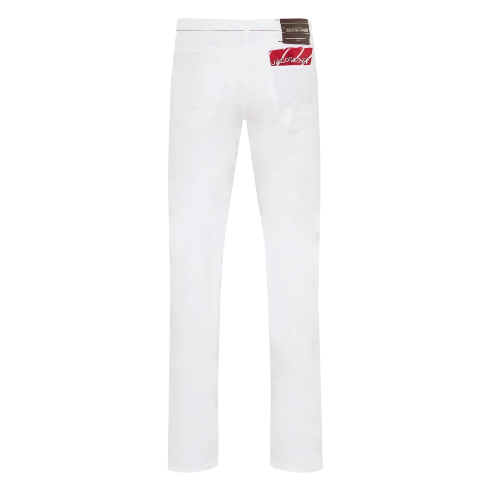 Jacob Cohën Stretch katoenen broek met vijf zakken White Heren