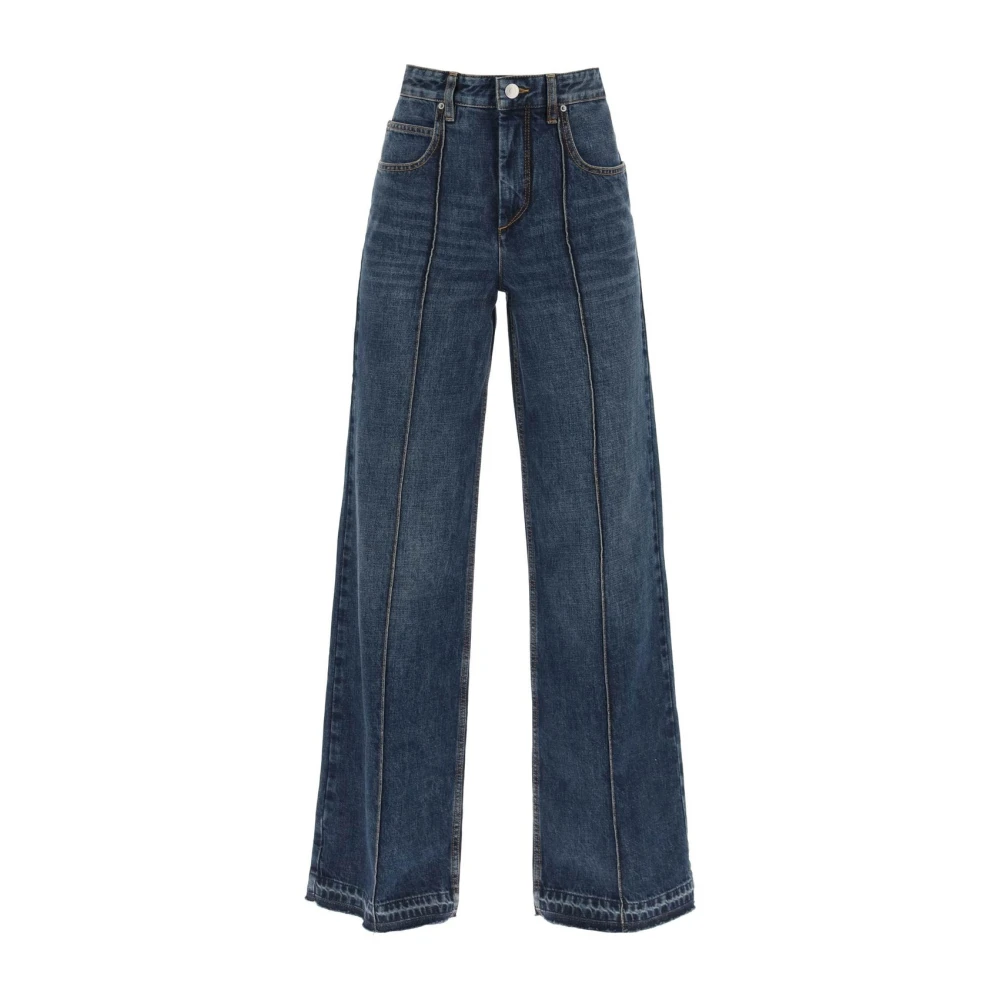 Isabel marant Vintage Flared Jeans met Gestikte Plooi Blue Dames