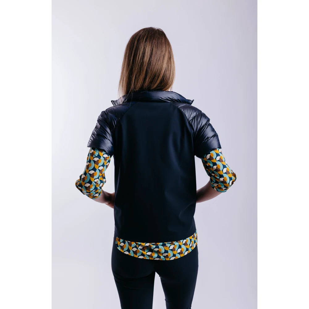 RRD Bi-Material Mouwloze Jas Vest Blue Dames