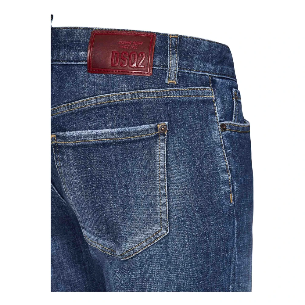 Dsquared2 Blauwe Flare Stretch Denim Jeans Blue Dames