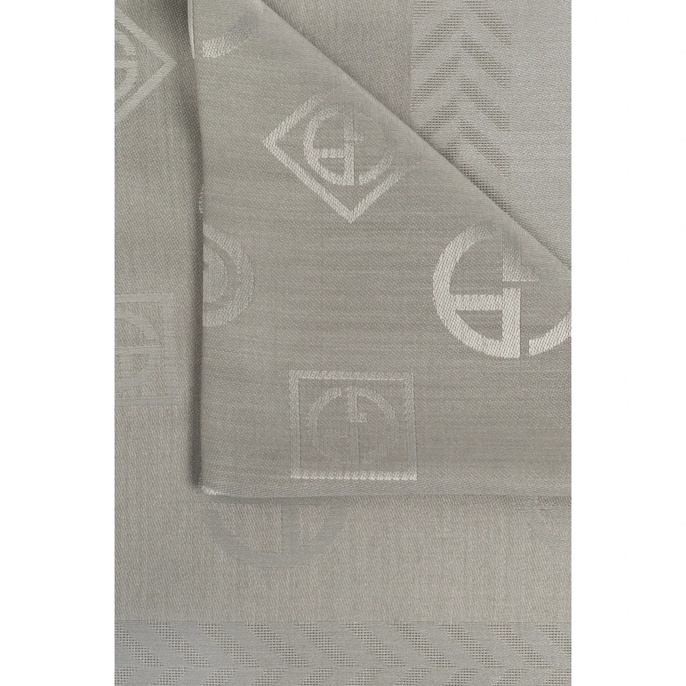 Giorgio Armani Sjaal met monogram Gray Heren